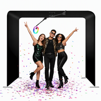 Nouvelle machine de photomaton 360° automatique avec plateau rotatif supérieur pour fêtes, mariages et événements, avec télécommande et flight case