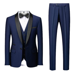 Elegante Traje de Boda para Hombre, Ecológico, de Spandex/Algodón, Conjunto de 3 Piezas, Chaqueta de Lujo con Botones, Cierre de Cremallera, Frente Plano, Corte Ajustado - Product Image 4