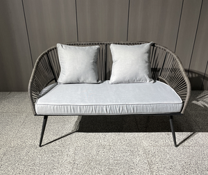 Ensemble de chaises de jardin modernes en aluminium et acier, <span class=keywords><strong>petit</strong></span> ensemble de canapés de jardin en rotin pour <span class=keywords><strong>salon</strong></span> de resort - Product Image 4