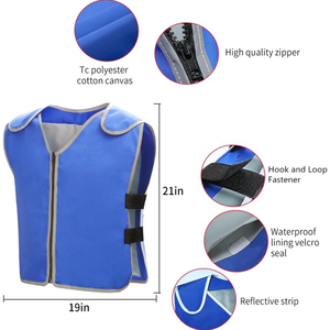 AQTQ Hommes Cool Veste pour Temps Chaud Glace <span class=keywords><strong>Gilet</strong></span> Réfléchissant Avec Bacs De Glace et Poches <span class=keywords><strong>Gilet</strong></span> De Refroidissement pour Travailler dans la Chaleur - Product Image 4