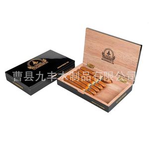 Boîte à cigares Montesco 55 en bois massif avec couvercle, humidor anti-humidité pour usage domestique - Product Image 1