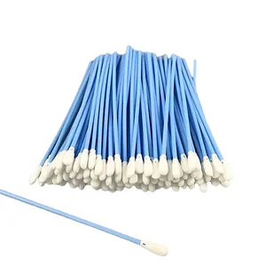 Manufacturer Supply PCB Electronic Cleaning Disposable Lint Free Long Handle Flat Tip Head Open Cell Flexible Foam Swab