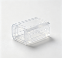 Boîtier de guidage de lumière en résine transparente imprimé en 3D SLA, personnalisé OEM, à haute transmission lumineuse, pour l'assemblage de coque extérieure d'instrument optique