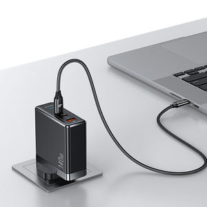 USAMS CC171 UM系列PD 140W GaN适配器C型快速充电器套件英国插头壁式充电器，带笔记本电脑100W电缆充电器 - Product Image 5