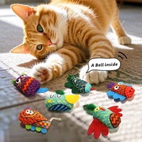 Ensemble de jouets pour chat, jouet à mâcher en peluche résistant aux morsures, couineurs intégrés, jouet interactif pour chatons, usine certifiée BSCI
