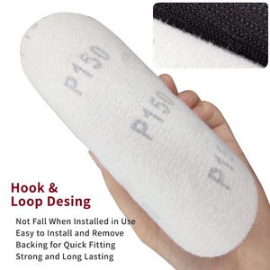 أكسيد الألومنيوم ورقة الرمل جلخ قرص جلخ جولة "5" 6 "الصنفرة تلميع لوحة الرملي القرص هوك وحلقة الرملي القرص - Product Image 4