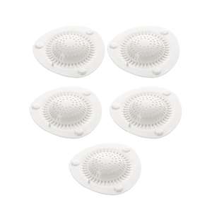 5-Piece Modern Design Silicone and Plastic Bathtub Cover with Shower <b>Drain</b> <b>Hair</b> <b>Catcher</b> for Bathroom or Kitchen Use - Product Image 6
