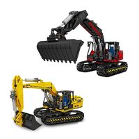 Tiktok – jouets de haute technologie Mould King 17032 17033, modèle de véhicule d'ingénierie technique RC, camion-pelle, blocs de construction, jouets