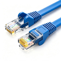 Kabel Ethernet Flat OFC Cat6 UTP 32AWG 1Gbps 350MHz RJ45 Patch Cord Kabel Jaringan LAN untuk PC Desktop