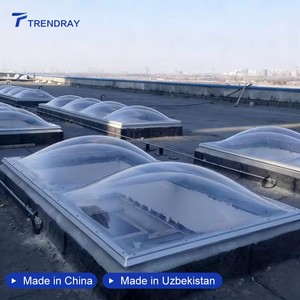 Claraboyas Redondas de Policarbonato Transparente de Alta Resistencia con Marco Negro y Panel en Relieve <span class=keywords><strong>para</strong></span> Iluminación Natural del <span class=keywords><strong>Techo</strong></span> - Product Image 1