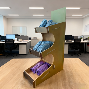 Truy cập hàng đầu di động bán lẻ Bảng hiển thị đứng Countertop 3 bước Riser thủ công bằng gỗ hiển thị - Product Image 6