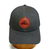 Casquette Trucker en Maille à 6 Panneaux, Casquette de Baseball Sportive avec Logo Personnalisé en Cuir, Gorras Unisexe Personnalisables pour l'Extérieur