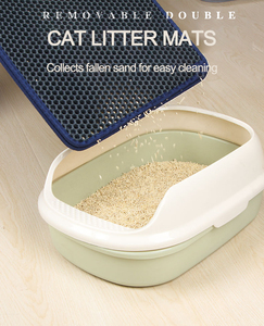 एवा निर्माता वाटरप्रूफ प्लास्टिक पालतू डबल लेयर बिल्ली कूड़े चटाई बिल्ली कूड़े बॉक्स एक्सेसरीज़ - Product Image 6