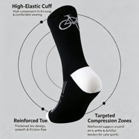 Chaussettes de compression mi-mollet pour hommes, chaussettes de sport respirantes à séchage rapide et résistantes à l'usure pour l'entraînement sportif en plein air