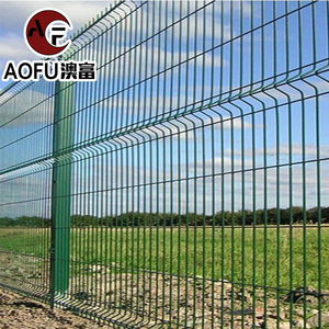 Tam giác phong cách sắt Zn + PVC 3D dây lưới hàng rào 4 mét dây lưới kích thước 100*50 mét màu xanh lá cây RAL 6005 sử dụng cho sân bay hàng rào - Product Image 6