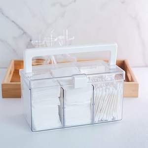 Organizador de cosméticos acrílico transparente moderno con 3 compartimentos, estante de exhibición de fábrica recién llegado, almacenamiento de maquillaje ajustable - Product Image 2