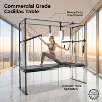 Máquina Reformer de Pilates Cadillac Queenlife 8 con resortes alemanes, mesa trapezoidal, cuero de fibra marina y estructura de aluminio de alta resistencia
