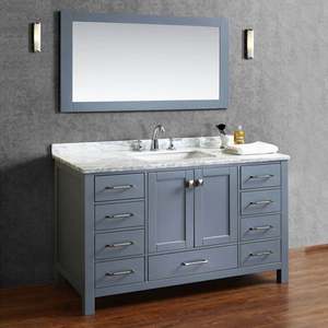 Mueble de Baño de Estilo Clásico Americano, Diseño Moderno, Madera MDF, Melamina, Acrílico Lacado, Granito, Espejo - Product Image 2