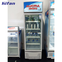 Réfrigérateur commercial 320L à porte vitrée, monotempérature, refroidisseur d'air pour boissons, idéal pour supermarché