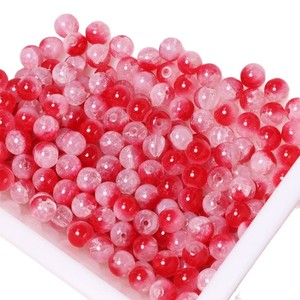 Nouvelles perles rondes en verre glacé artisanal <span class=keywords><strong>de</strong></span> 10 mm, trois couleurs, effet craquelé, pour la fabrication <span class=keywords><strong>de</strong></span> bijoux DIY, bracelets, accessoires, colliers - Product Image 5