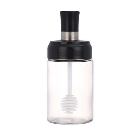 Transparent bottle with mixer stick