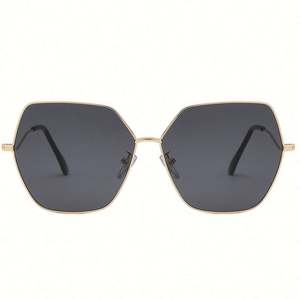Lunettes de soleil polygonales à grande monture, nouvelle collection tendance, pour femmes et hommes, en métal, 2021 - Product Image 5