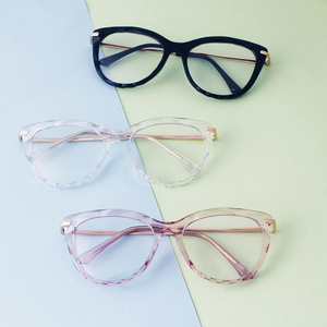 STORY PSTY22413 cristal facetado Anti Blue Ray <span class=keywords><strong>gafas</strong></span> de lectura de <span class=keywords><strong>ordenador</strong></span> cómodo Marco de ojo de gato <span class=keywords><strong>gafas</strong></span> ópticas <span class=keywords><strong>para</strong></span> mujeres - Product Image 4