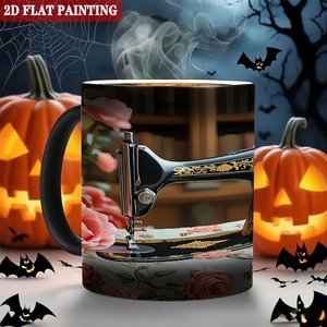 Mug personnalisé 11oz en céramique noire givrée, changeant de couleur à la chaleur, pour événements et célébrations - Product Image 6