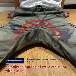 <span class=keywords><strong>Pantaloni</strong></span> Casual estivi da <span class=keywords><strong>uomo</strong></span> personalizzati nuovo stile mimetico leggero resistente all'usura in puro cotone metà elastico <span class=keywords><strong>pantaloni</strong></span> Cargo larghi - Product Image 4