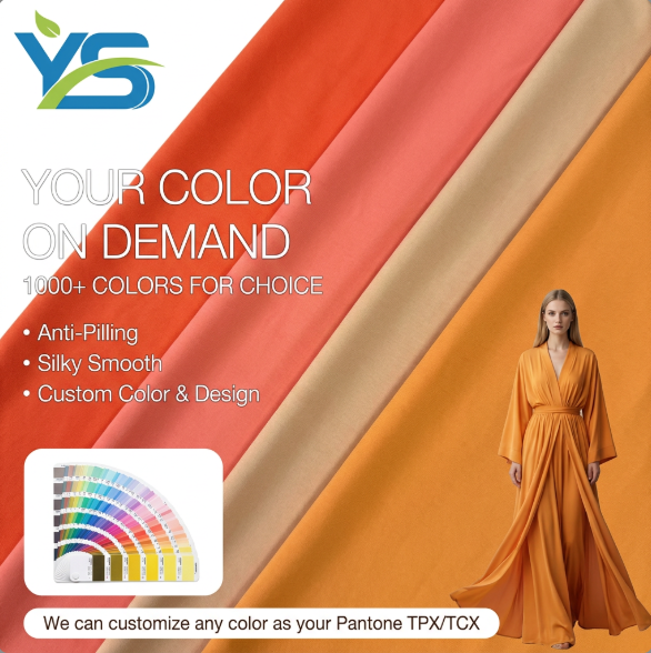Hign Luxury 45S 100%Rayon Fabric Soft-feel 110gsm Dyed Fabric Rayon & Viscose & Modal Fabric For Women Dresses