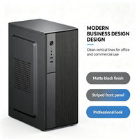 Boîtier PC Micro ATX en gros, tour en métal noir mat avec ports avant pour ordinateur de bureau personnalisé