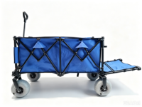 Chariot de plage en PVC de 9 pouces avec poignée réglable, roues à ballon, personnalisable, OEM, pliable, pour pique-niques et plage