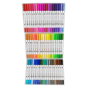 Juego de regalo creativo promocional, Kit escolar de acuarela, bolígrafos de doble punta, 60 colores - Product Image 2