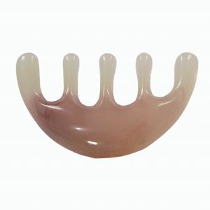 Peigne de massage pour le cuir chevelu en résine rose, prix de gros bon marché, pour le drainage des méridiens - Product Image 6