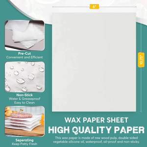 Feuilles de papier ciré personnalisées pour aliments, pré-coupées 6 po x 10 3/4 po, papier ciré interplié pour emballage traiteur - Product Image 5