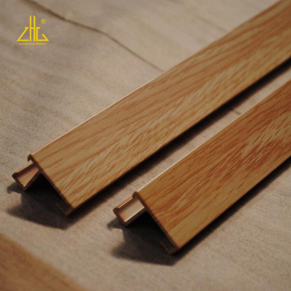 Wood Effect Aluminium Frame Powder Coating Paint Wood Texture Aluminium  Profiles