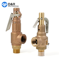 Vanne de sécurité hydraulique D&R DN25, température moyenne, commande manuelle, raccord fileté 1 pouce, vanne de décharge de pression en laiton