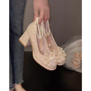 Zapatos de Novia de Cuero con Suela Suave Premium, Estilo Mocasín, Tendencia de Moda 2026, Verano Otoño, Estilo Francés Mary Jane, Tacón Cuadrado Casual - Product Image 4