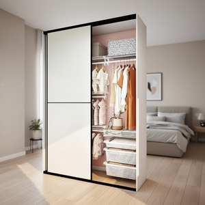Armoire <span class=keywords><strong>coulissante</strong></span> moderne et contemporaine en MDF, réglable, pliable, extensible, gain de place, pour chambre d'hôtel, <span class=keywords><strong>meuble</strong></span> <span class=keywords><strong>DIY</strong></span> - Product Image 3