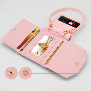 VIETAO Étui portefeuille en cuir PU le plus vendu avec dragonne antichoc de luxe pour Motorola Moto Razr 40 - Product Image 2