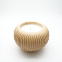 Tasse en céramique de couleur terre, artisanat, bougie, contenants en céramique recyclables, bougie personnalisée pour les fêtes et la décoration de la maison