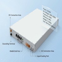 KUNETIC 215kW LiFePO4 Convertisseur de stockage d'énergie à refroidissement liquide, ultra-mince 155mm, 1500V DC 690V AC, pour systèmes BESS C&I IP66
