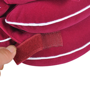 Dispositif de traction cervicale gonflable floqué, taille unique, attelle manuelle pour le cou, pour adultes, usage domestique - Product Image 1