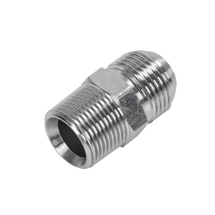 Factory Direct Male Hydraulic Hex Nipple Straight Fittings Flared Hydraulic Tube Fitting 1JN Hydraulic Adapter