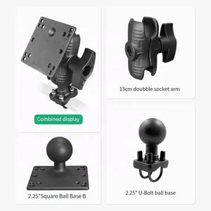 Rotule VESA 2.25 "100X100mm avec <span class=keywords><strong>support</strong></span> <span class=keywords><strong>de</strong></span> bras à double douille pour TV, <span class=keywords><strong>climatiseur</strong></span>, <span class=keywords><strong>support</strong></span> GPS montage mural - Product Image 3