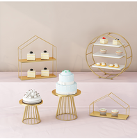 Présentoir décoratif en métal non motorisé pour desserts, style européen, pour buffet froid, centre de table pour pause thé, plateau à gâteaux et pâtisseries