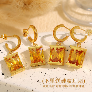 Conjunto de Joyería de Estilo Europeo Americano con Diseño de Lámpara de Aceite, Collar y Pendientes de Acero Inoxidable para Mujer - Product Image 2