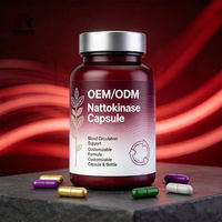 Capsules de Nattokinase 100mg, 60 unités, sans pectine, complément nutritionnel antioxydant, vente en gros OEM