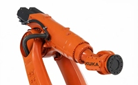 Bras robotisé industriel à charge lourde KUKA KR 640 R2800-2, capacité de charge de 640 kg, portée de 2800 mm, pour l'automatisation et la manutention des matériaux