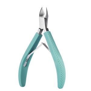 Silicone Handle Cuticle Nippers Bevel Design Stainless Steel Nail Clippers For Finger Home Use - Product Image 3